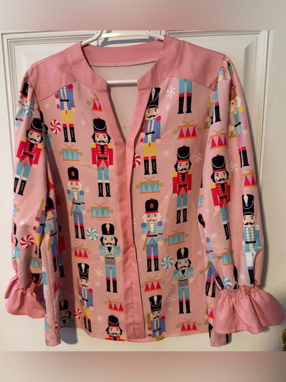 Women’s Pink Nutcracker Print Top
